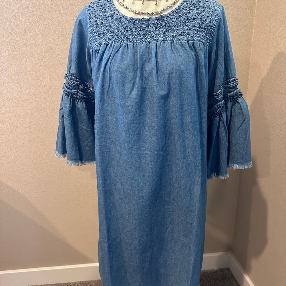 Denim dress - nwot, size large